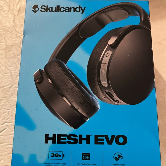 Skullcandy Hesh Evo Wireless Headphones Sleek Black Over-Ear